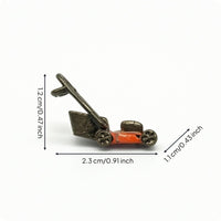 Mini Yard Trimmer Model Four Wheels Yard Trimmer Model Simulated Shape Miniature Decor for Diorama