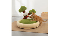 Multifunctional Cat Nest Soft and Comfortable Tree Shaped Cat Bed Interactive Play Toys for Kittens