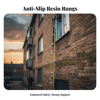 Fire Evacuation Rope Ladder High Strength Fire Evacuation Ladder Anti-Slip Rungs for Homeowners, Apartment Dwellers, Home, Balcony