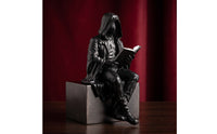 Decorative Cloaked Figure Figurine Fantasy Figurine with Book Detailed Gothic Statue Collectible for Reading Nook