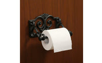 Rustic Cast Iron Paper Holder Sturdy Duty Cast Iron Paper Towel Rack Retro Bathroom Tissue Dispenser for Hotel