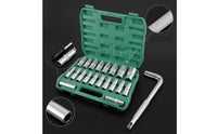 Socket Set with Case Long Deep Socket Set Vanadium Steel Tools for Mechanics, DIY Hobbyists, Garage, Workshop