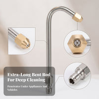 135 Degree Bend Angled Pressure Washer Nozzle Extended Reach Pressure Washer Wand for Washing