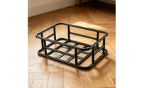 Strong Load Bearing Metal Bike Basket with Mesh Edges Multifunction Storage Mountain Bike Rear Basket Heavy Duty for Shopping