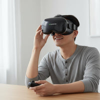 Private Home Theater 3D Movie Headset Adjustable VR Headset Controller Control Included Head Mounted Display Anti-Blue Light for Gamers, Gaming