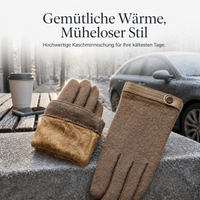 Men's Double-Layer Thickened Wool Lined Touchscreen Gloves for Winter Outdoor Business Driving