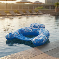 Lightweight U-Shaped Pool Buoyant Lounger Portable U-Seat Buoyant Lounger Backrest Support Inflatable Pool Lounger