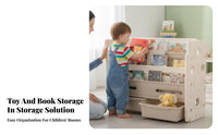 Large Capacity Storage Modular kids' Activity Hub Multi-Functional Design Toy Organizer Easy to Organize children's Furniture for Toddlers, Preschoolers, Parents, Nursery, Bedroom, Living Room, Home