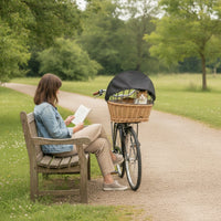 Square Cycle Pet Basket Sunshade Canopy Flat Pet Basket Cover with Clips Portable Lightweight for Cyclists