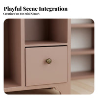 Decorative 1:12 Scale Wardrobe Solid Wood 1:12 Scale Doll Wardrobe Realistic Feature Miniature Wooden Armoire Fine Craftsmanship for Collectors, Hobbyists, Kids, Miniature Scene, Roombox