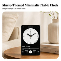Easy-to-Read Dial Now Playing Clock Goods Tabletop for Desktop Display