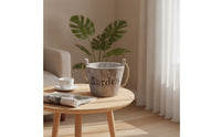 Distressed Planter with Rope Handles Small Rustic Wooden Pot Lightweight Planter with Rope Vintage for Windowsill