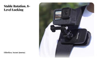 Backpack Camera Clip 360° Rotation Backpack Camera Mount Single-Hand Quick Release Shoulder Strap Mount for Hiking, Traveling