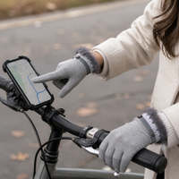 Women's Winter Warm Cotton Touchscreen Gloves for Cycling and Outdoor Activities