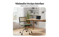 Height Adjustable Woven rear Rolling Chair Wheeled Base Rolling Desk Chair Padded padding pivot Seat Ergonomic Assistance for Home Workers, Students, Study Room, Bedroom