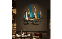 Metal Sailboat Wall Art Modern Sailboat Wall Artistic and Simple to Hang for Entryway
