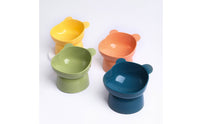 Nordic Design Bear Head Cat Bowl Easy to Clean Tilted Cat Food Bowl Non-Slip Design for Cats