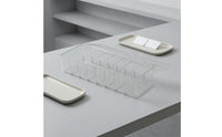 7 Divider Boards Acrylic Card Storage Box Removable Dividers Clear-Lid Card Box