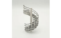 Rotating Dollhouse Staircase with Handrail Architectural Spiral Staircase Compact Model Round for Hobbyists