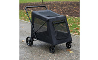 Foldable Folding Pet Stroller Easy Fold Lightweight Dog Stroller Mesh Window for Medium Dogs