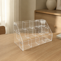 Acrylic Card Holder Display Stand with Sliding Cover for Trading Cards, Collectibles, and Game Cards