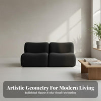 Curved Sectional Couch Minimalist Design Modular Seating Customizable Configuration Sofa for Apartment Dwellers, Business Owners, Lobby, Lounge