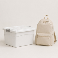 Wheeled Storage Box, Large 40-50L Heavy Duty Storage Box with Lid, White Tool for Bedroom & Laundry, 47.5x35x28cm
