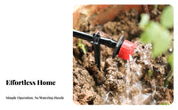 Drip Irrigation Kit Adjustable Emitters Micro Drip Irrigation Set Water Saving DIY Plant Watering System for Gardeners, Volume Er Beds, Greenhouse