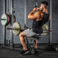 Padded Leg Developer with Rollers Adjustable Utility Seat with Rollers Multi-Purpose Gym Accessory Universal for Bodybuilders