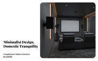 2 Pieces Stable Base Surround Sound Speaker Stand Easy Installation Adjustable Speaker Floor Stand Sturdy Steel Construction Audio Accessory Non-Slip Feet for Gamers, Media Room