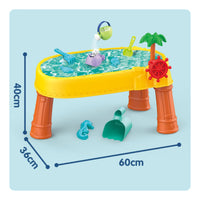 Outdoor Sand and Water Table Compact Water Table with Accessories Interactive Playset Hands-on for Toddlers, Garden