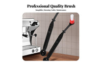 2-in-1 Design Espresso Machine Cleaning Brush Double-Use Coffee Machine Cleaning Brush Sturdy Nylon Bristles for Baristas, Cafe