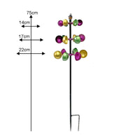 Colorful Three-Tier Wind Rotator Outdoor Garden Rotator with Stake Decorative Kinetic Sculpture Sturdy for Homeowners