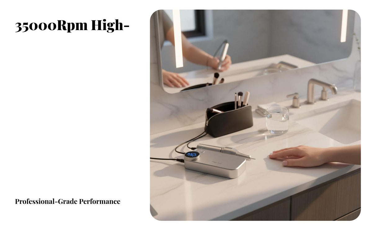 Energy-Efficient Electric Polishing Tool for Nails Portable Cuticle Shaping Instrument Machine Adjustable Speed Energy-Efficient