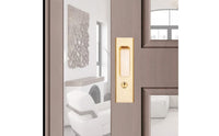 Sliding Door Lock Space-Saving Design Recessed Hook Lock Easy Installation Locking Sliding Door Handle for Office