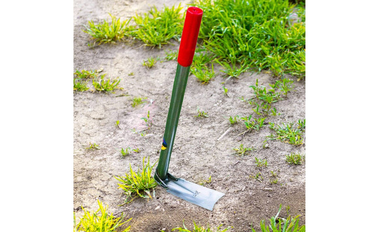 Manganese Steel 2 in 1 Weeding Hoe Sharp Blade Two-in-Single Head Garden Hoe Non-Slip Handle Gardening Tool Welded Construction for Outdoor