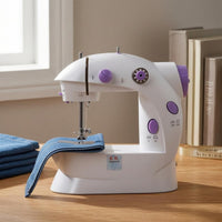 Foot Pedal Compact Electric Sewing Machine Built-in Light Mini Sewing Machine Accessories Included Home Appliance Plastic Body