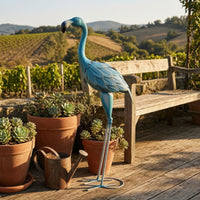 Metal Flamingos Statue Metalwork Flamingos Garden Statue for Courtyard, Wedding