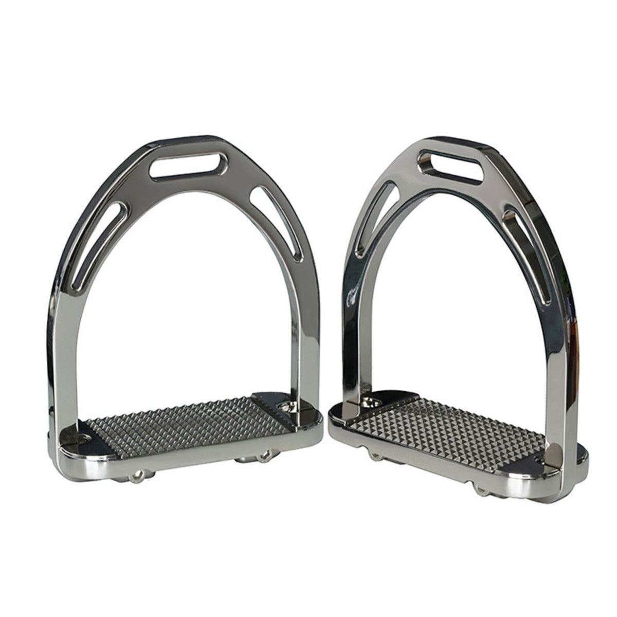 Horse Riding Stirrups Polished Surface Aluminum Riding Foot Support Heavy Duty Equestrian Gear for Training, Competition