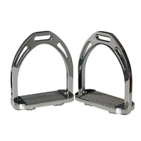 Horse Riding Stirrups Polished Surface Aluminum Riding Foot Support Heavy Duty Equestrian Gear for Training, Competition