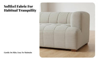 Nordic aesthetic sectional Block Sofa Japanese Inspired sectional L-Shaped Couch Small Apartment suitable for Living Room Furniture High-Resilience Foam for Guesthouse Owners, Interior Designers, Homeowners, Bedroom, Kids' Play Area