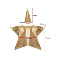 Gleaming Christmas Star Costume Shiny Star Costume Loose Fit Performance Outfit Festive for Adults, Dress-up, Parent-Child Activity