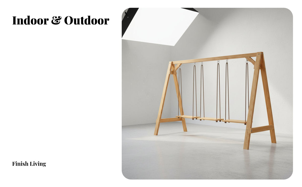 Single Person Swing Chair Simple Design A-Shaped Stand Swing Stand Relaxing for Families, Homeowners, Balcony, Indoor, Backyard