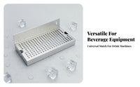 Dispensing Box Drip Tray Brushed Silver walledMounted Drip Tray Perforated