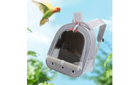 Front Zipper Foldable Bird Carrier Backpack Adjustable Shoulder Straps Mesh Bird Travel Backpack Included Perch Ventilation Holes for Outdoor