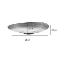 Stainless Steel Fruit Tray Modern Footed Serving Tray Easy to Clean Fruit Bowl with Pedestal for Tabletop