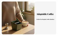 Long-Lasting ABS Plastic Espresso Knock Box Anti-Slip Base Coffee Knock Box Shock-Absorbing for Coffee Professional S, Home Brewers, Cafe