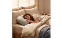 Ear Pillow with Hole Contoured Ear Hole Pillow Washable Breathable for Side Sleepers, Bed, Bedroom