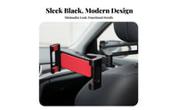 Car Headrest Tablet Mount Stable Support Car Rear Seat Tablet Holder Adjustable Headrest Mount 360° Rotation for Family, Travel