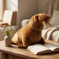 Walrus Stuffed Toy Soft Walrus Stuffed Animal Realistic High Quality for Children, Playroom, Bedroom